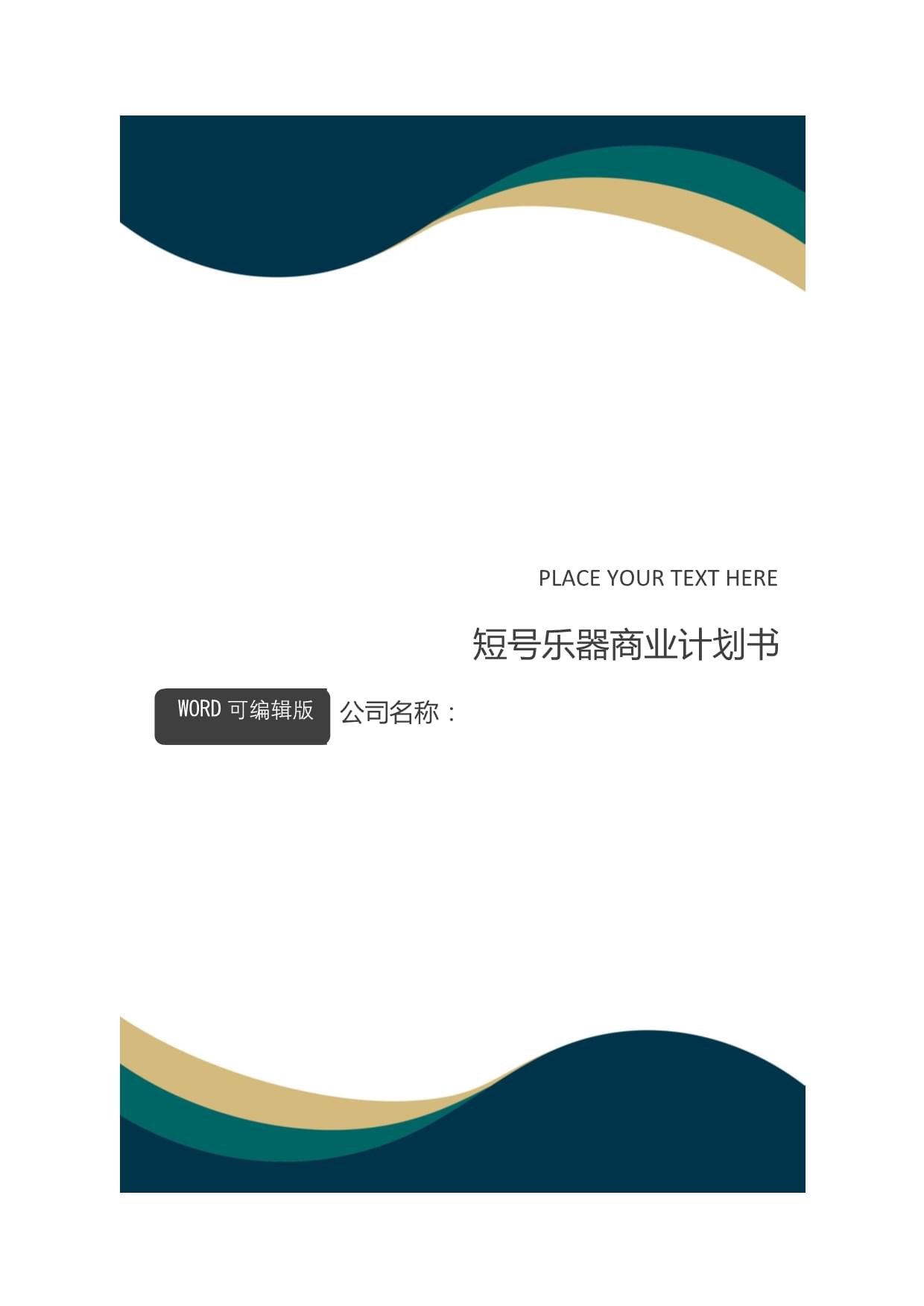 短号乐器产品商业计划书